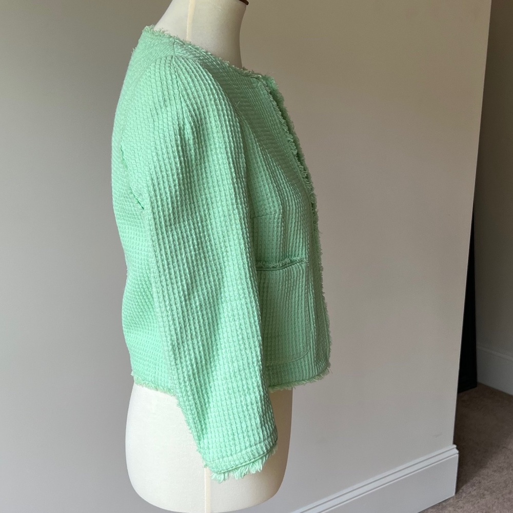 Zara Basic Light Green Blazer/Jacket Bracelet Sle… - image 4